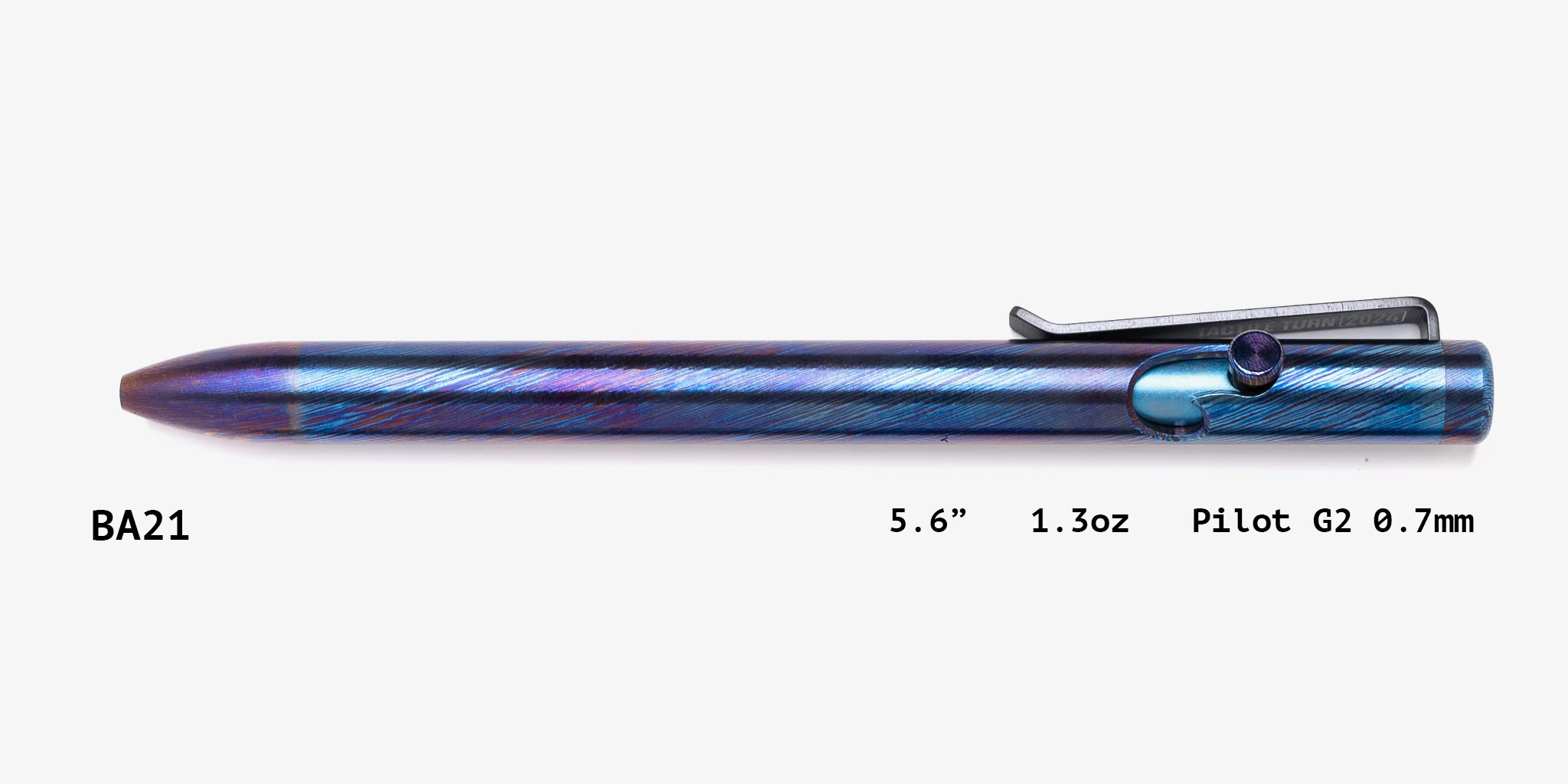 Full Titanium Damascus Bolt Action Pens - Image 21