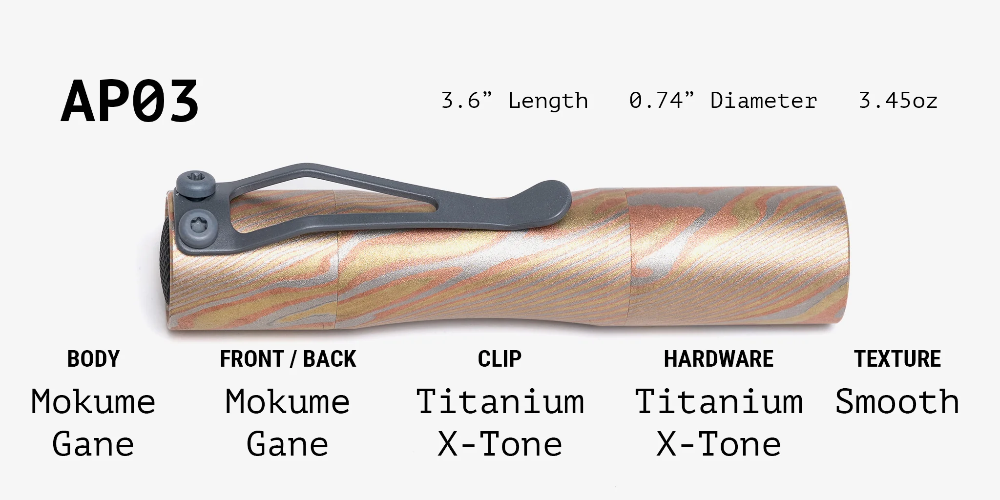 Mokume Gane Apollo Flashlight - Image 3