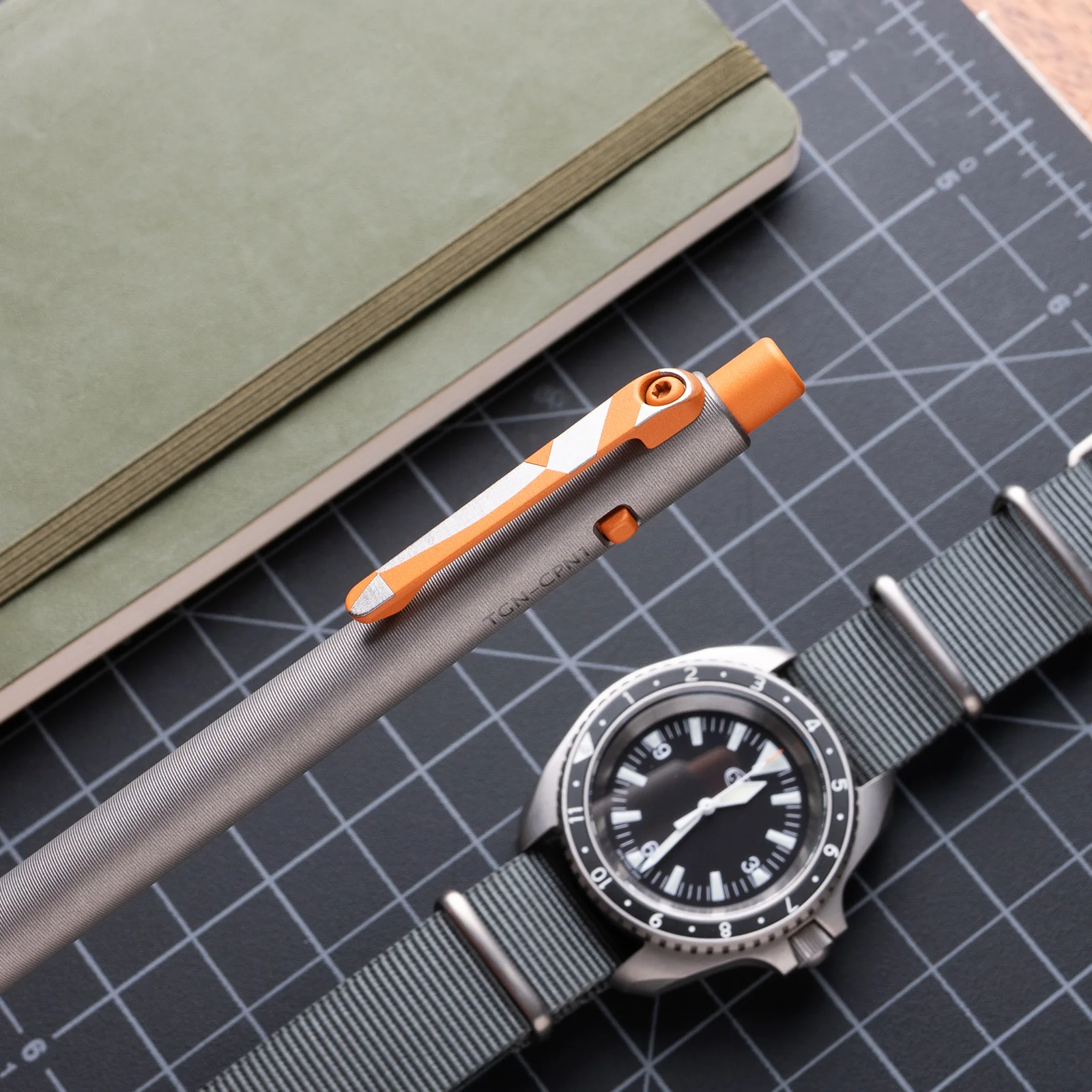 The Grey NATO Side Click Pen - Image 6