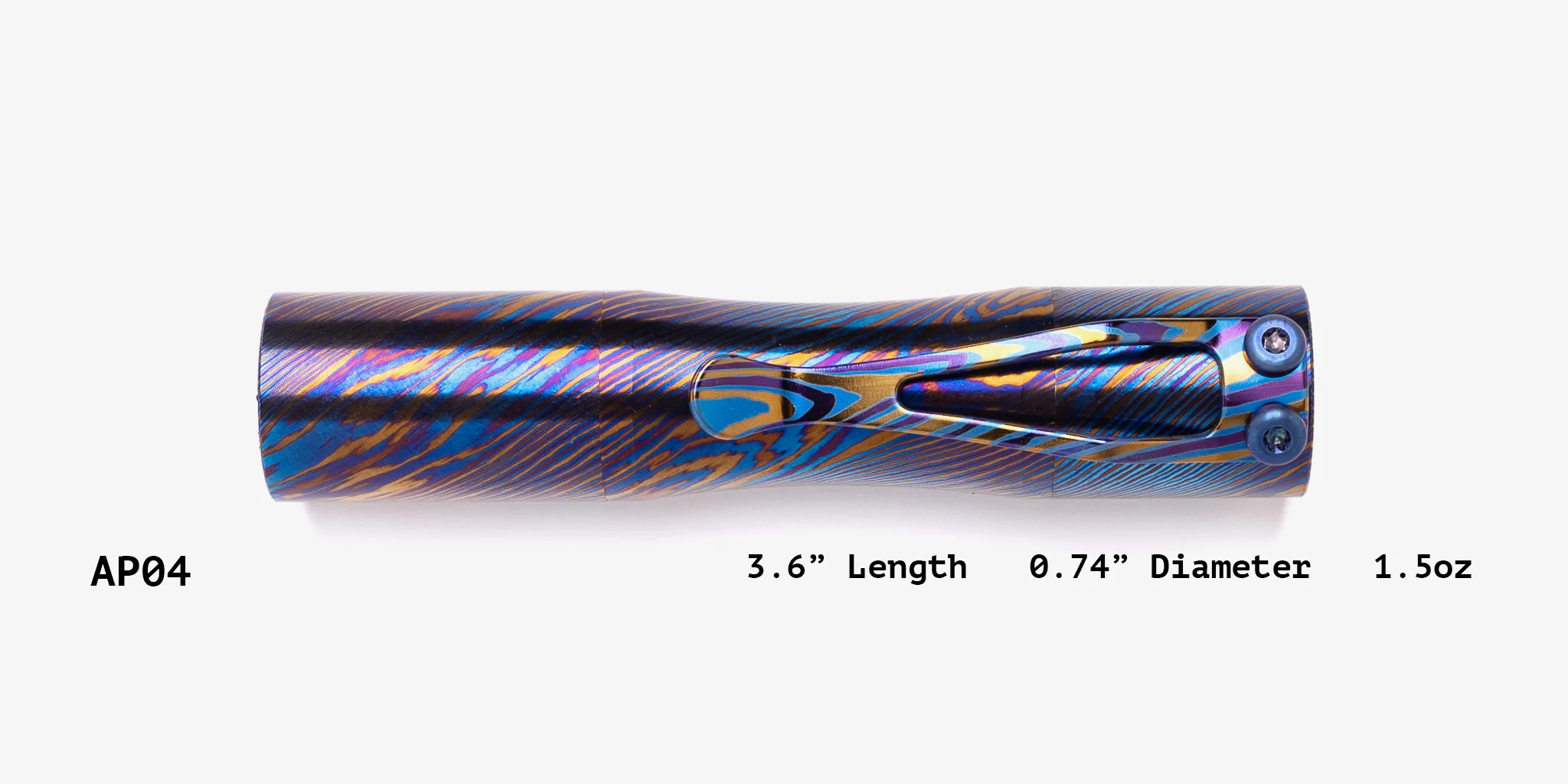 Titanium Damascus Apollo Flashlight - Image 4