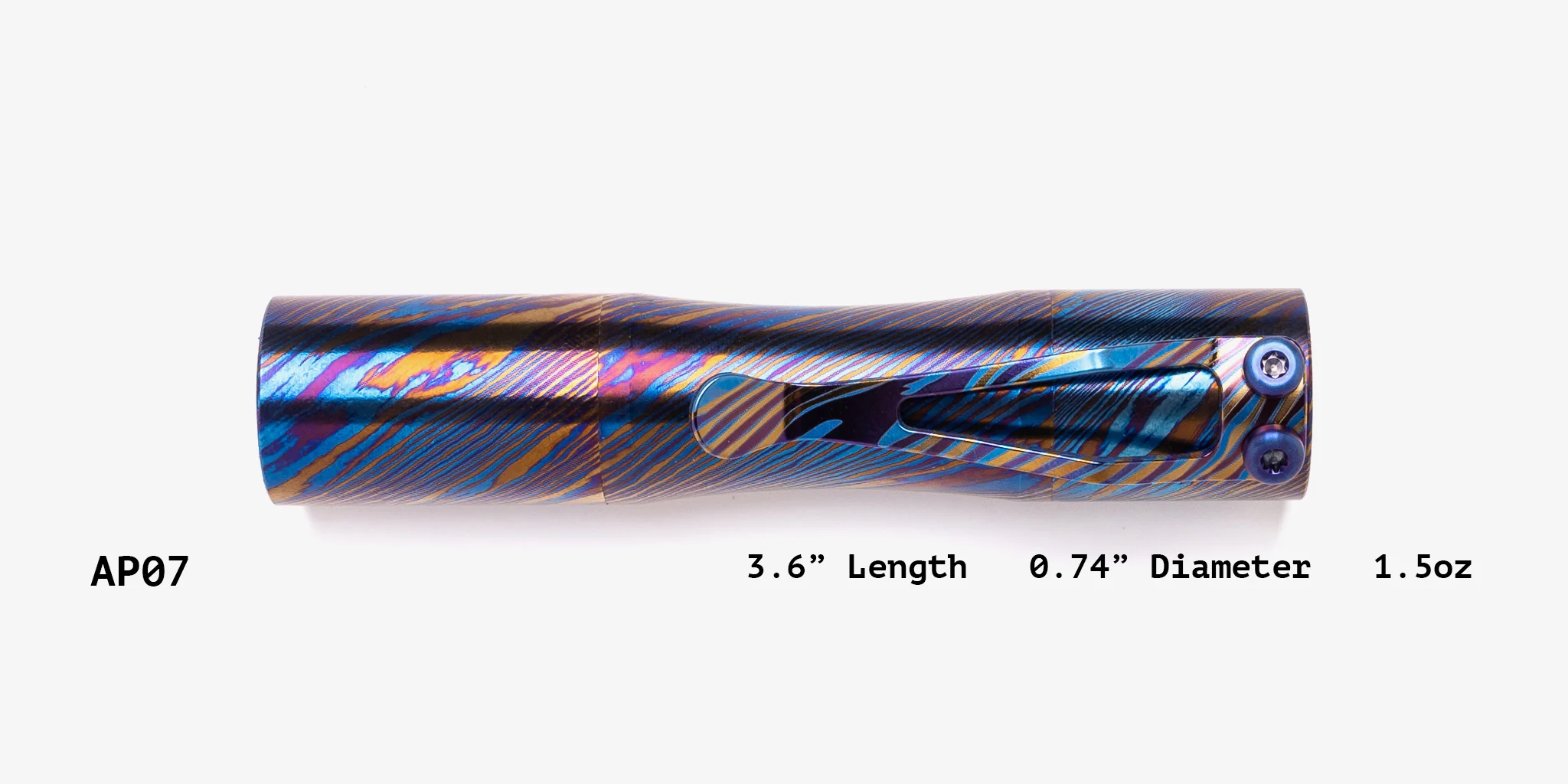 Titanium Damascus Apollo Flashlight - Image 7