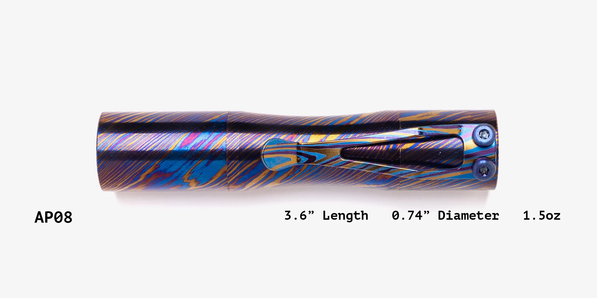 Titanium Damascus Apollo Flashlight - Image 8