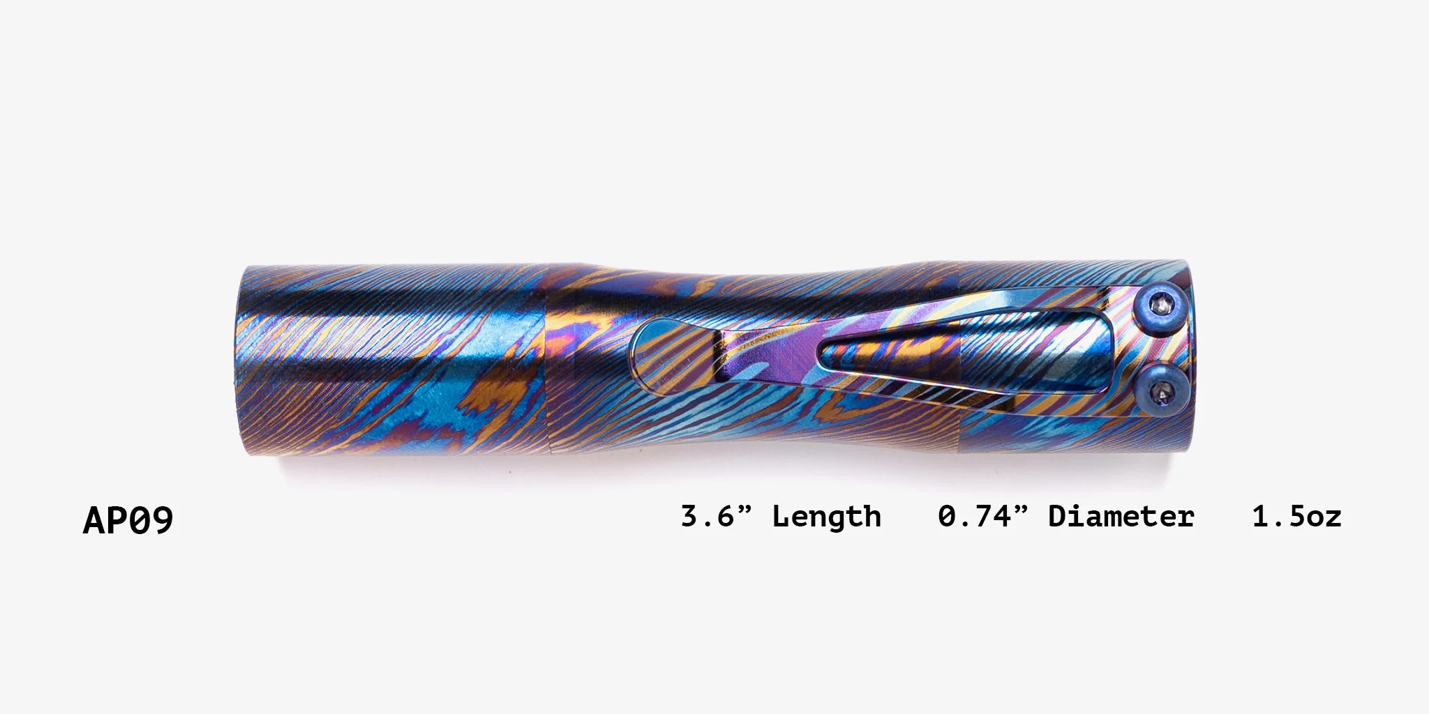 Titanium Damascus Apollo Flashlight - Image 9