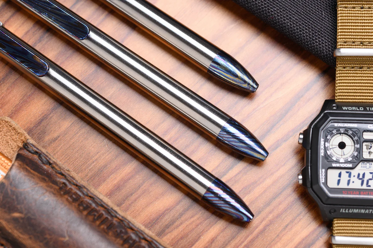 Titanium Damascus Side Click Pens - Image 13
