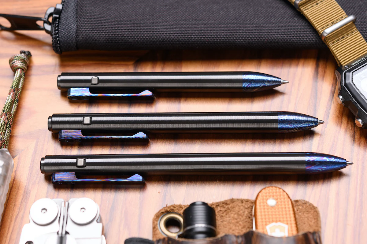 Titanium Damascus Side Click Pens - Image 14