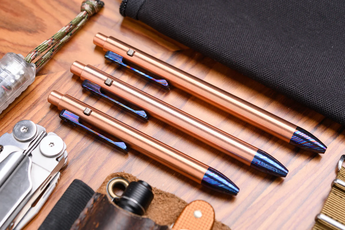 Titanium Damascus Side Click Pens - Image 15