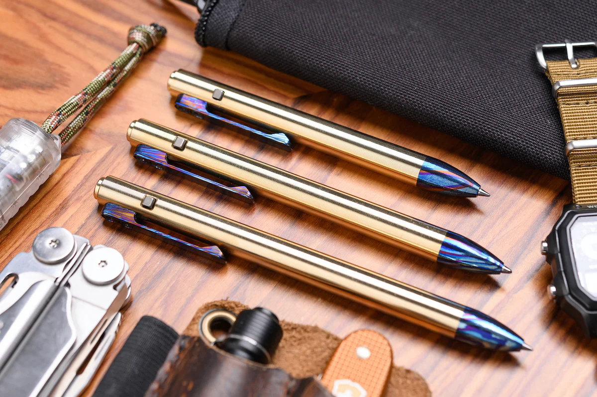 Titanium Damascus Side Click Pens - Image 16